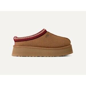 UGG Tazz Slipper Chestnut Suede Platform Moccasin Shoes Size 9 NIB 1122553